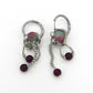 Handmade earrings made of natural stone, colored glaze