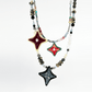 Set of Star Polymerclay Beaded Necklace