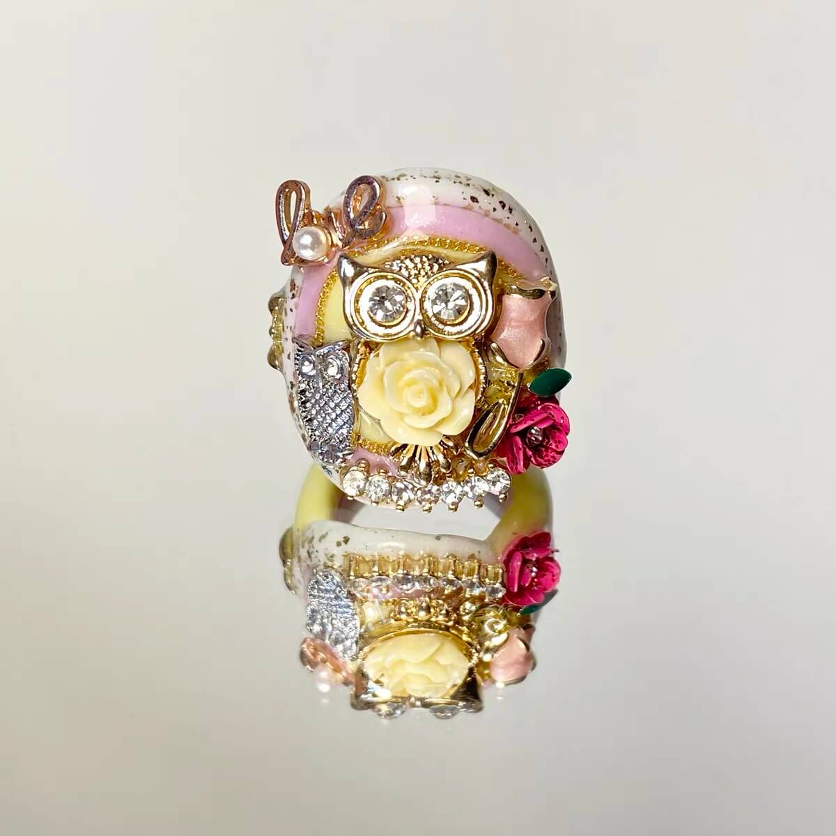 Öddsome Dreamland Collection-Owl's Dreamscape Ring Front View